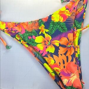 Swim bikini bottom string Multicolor floral L